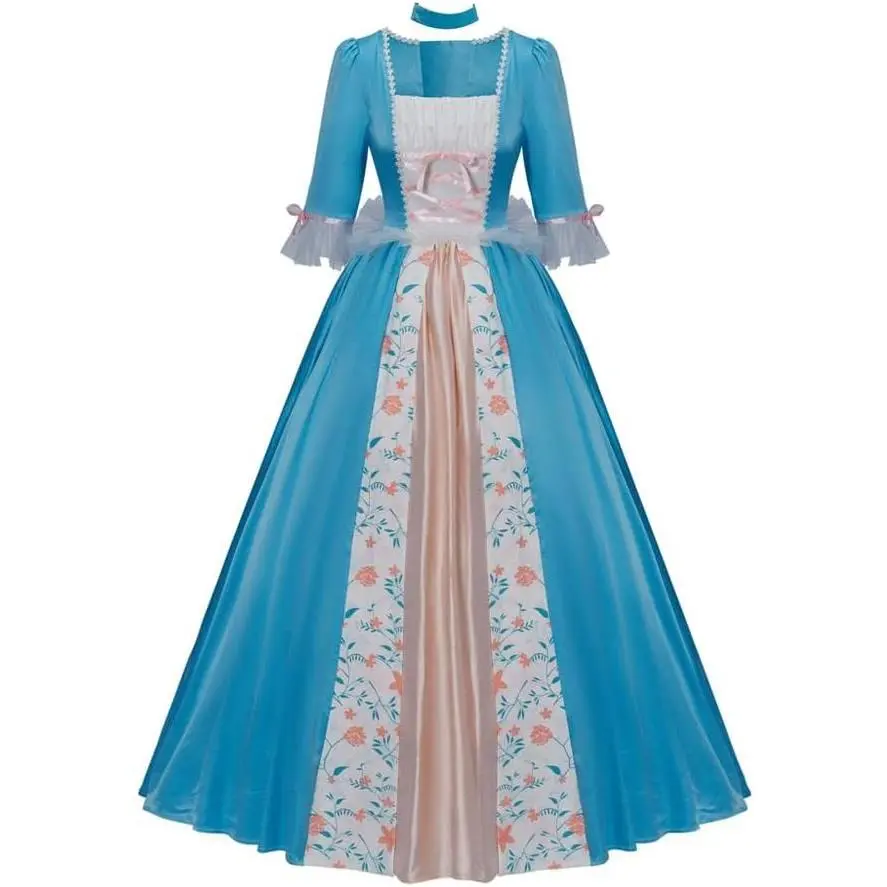 Princess and The Pauper Erika & Anneliese Royal Blue Cosplay Dress