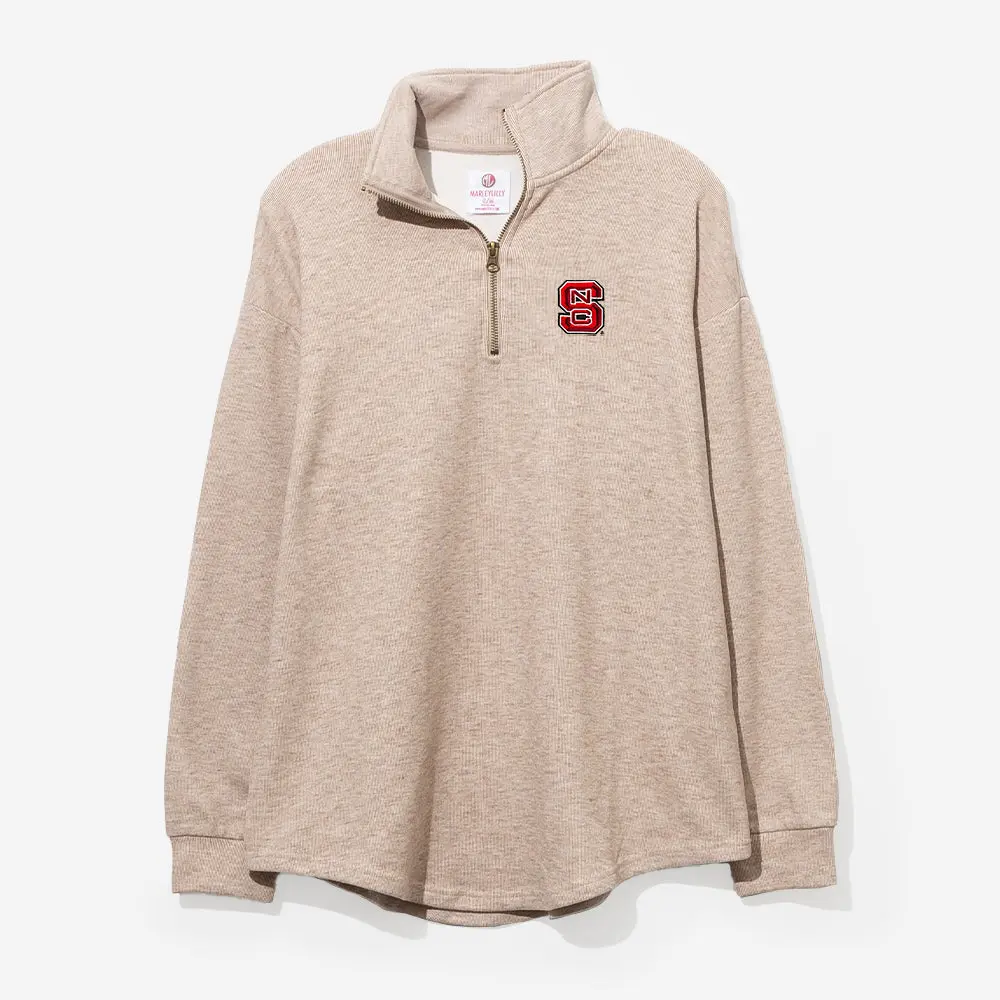 NC State Wolfpack Heathered Fleece Pullover | Tan