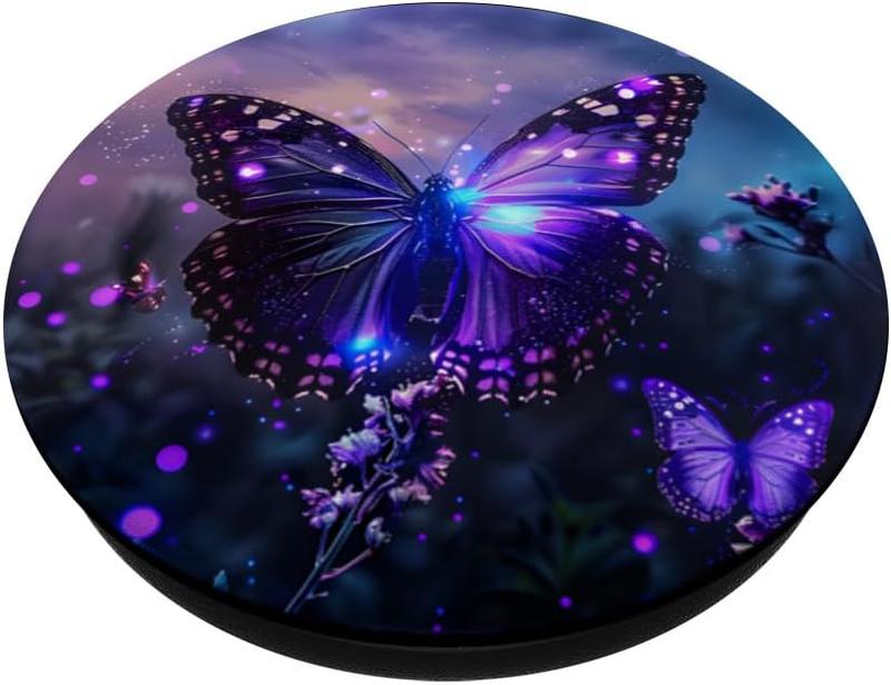 Pop Sockets Purple Butterflies Adhesive PopGrip