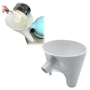 Kitchenaid Mixer Flour Funnel with Flow Guide Spout, Spill Prevention, Compatible with Ksm150 & 5 Quart Stand Mixers, Ergonomic Handle