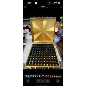 “Golden Dreams” edition -  3ml (50 or 100 vials) - Peptide Storage Container - Secure Stylish Protection Plastic Box Organizer for Peptides GLP-1s - Fits Vials Up to 17mm Diameter