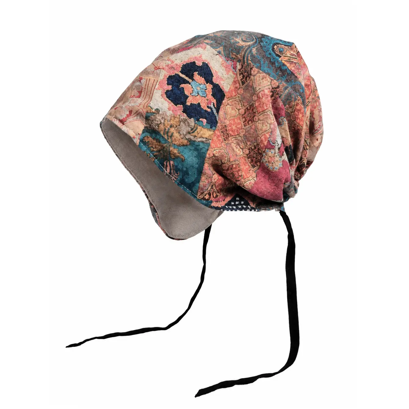 Original Design Boho Ethnic Printed Tie Bonnet for Women, Adjustable Non-slip Decorative Headwear, Lightweight Vintage Colorful Cap, Chic Retro Head Cover for Daily Outings and Outdoor Trips, Versatile Ladies Outdoor Fashion Accessory