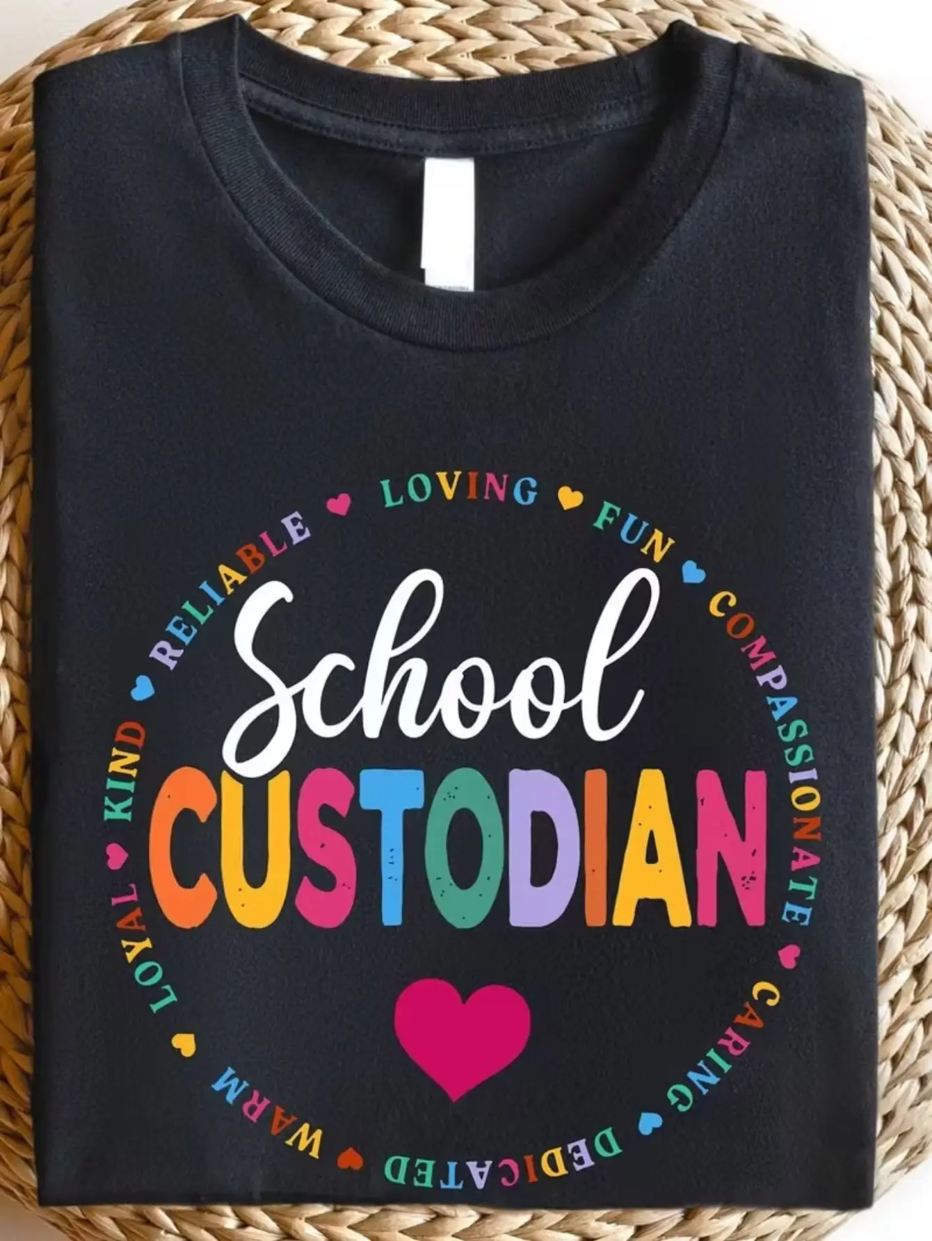 Men'S Funny School Custodian Graphic T-Shirt -  Retro Vintage Design with School-Themed Lettering And Custodian Appreciation Gift Comfortable Round Neck Casual Workwear for Teachers Janitors Maintenance Staff - Funny Warning Label