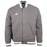 adidas Mens Dugout Coaches Button Up Baseball Jacket Athletic Outerwear Casual - Grey