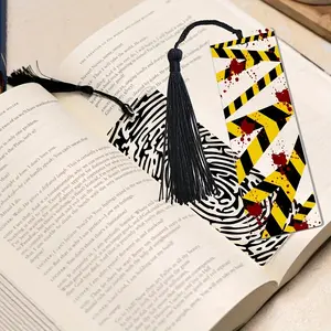 2 Piece Pet Printed Bookmarks, Crime Scene Fingerprint Design, Durable and Unique, Perfect Gift for Reading Lovers