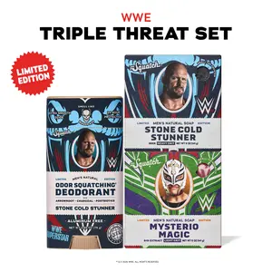 WWE Triple Threat Set - Dr. Squatch Limited Edition WWE Triple Threat Set - Dr. Squatch Limited Edition