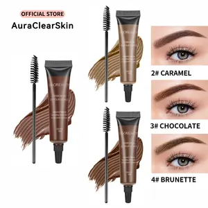 Waterproof Long-Lasting Smudge-Proof Eyebrow Tint Cream, Sweat Resistant Brow Dye for Natural Looking All-Day Wear