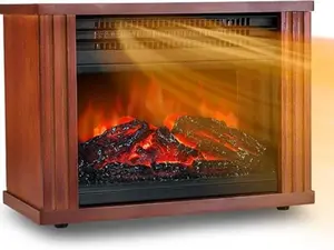 Electric Fireplace Heater, Multiple Settings For Heat And Vibration,Tabletop Fireplace Space Heater Overheat Protection for Indoor Use，1500W