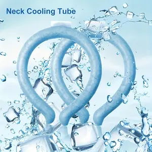 Neck Cooler Ice Cold Ring, Wearable Cooling Tube Wrap, NASA-Inspired PCM Tech, Freezes Naturally at 82.4°F, Reusable Gel Ice Pack for Summer Heat Outdoor Workers Sports Hot Flashes