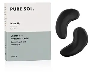 PURE SOL. Beauty Wake Up Hydrogel Eye Mask Charcoal  + Hyaluronic Acid