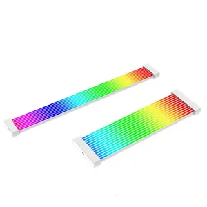 Computer Cabinet Bendable ARGB Light Cover for ATX 24Pin / Graphics Card  28pin/3x8pin/12VHPWR/ Motherboard 5V 3Pin AURA SYNC Decoration