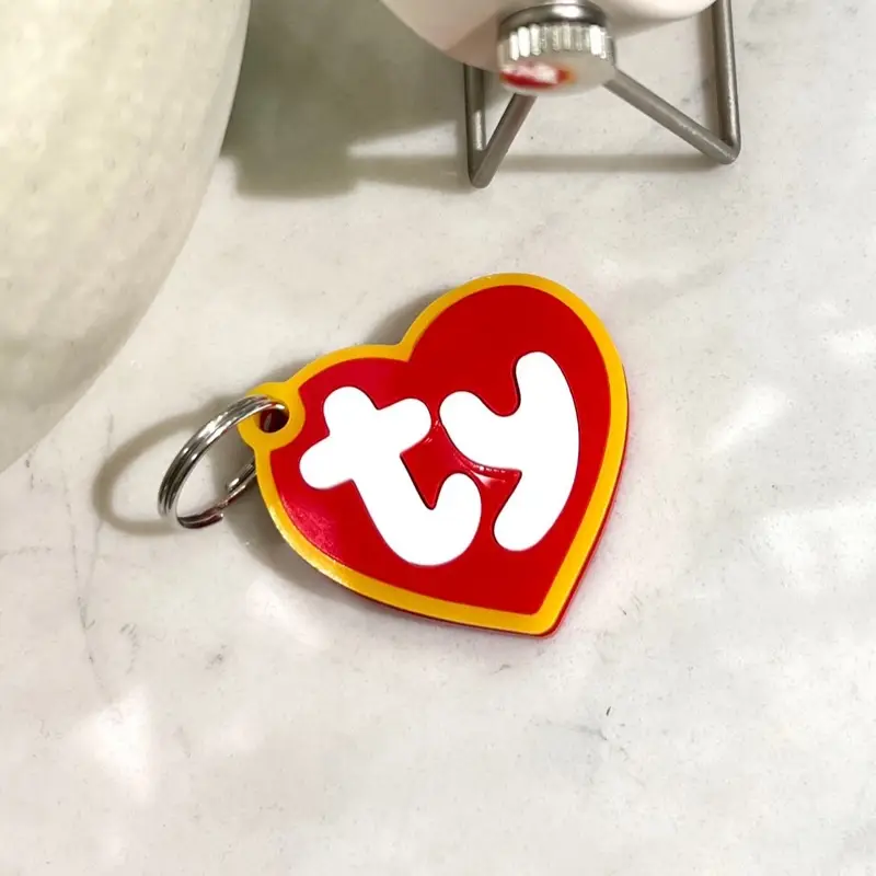 Heart Shaped Dog Tag Personalized Heart Tag Double Engraved Tag