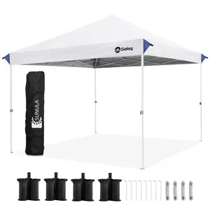 Sekey 10x10 Pop Up Canopy Tent – One-Button Instant Setup, UPF 50+ Sun Shelter with Weight Bags for Outdoor Events