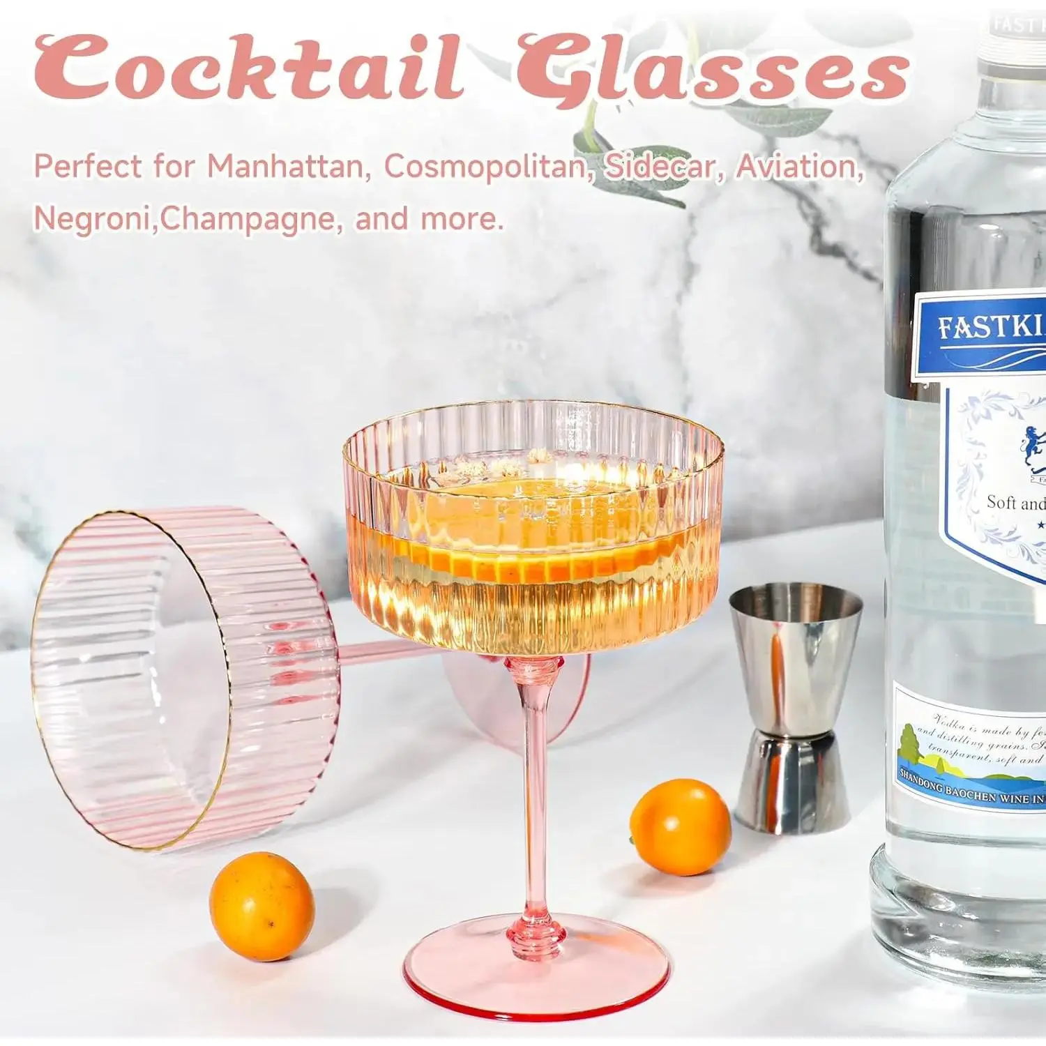 unique wine glass set Mia Iridescent Retro Wine Glass Set of 2 main image 0