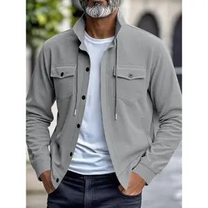 Men’s Corduroy Jacket Coat, Spring & Autumn Heavyweight Casual Outerwear, Durable Comfortable Design, Perfect for Outdoor Activities