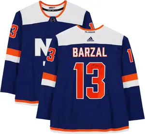 Mathew Barzal New York Islanders Autographed Blue Alternate Adidas Authentic Jersey - Fanatics Authentic Certified