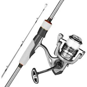 VEVOR Rod and Fishing Reel Combo, IM6 Carbon Fiber Spinning Rod and Reel Combo, Bass Fishing Pole with 6.5 ft Two-Piece Rods, 7+1 Ball Bearings, EVA Handle, Stainless Steel Guides with Ceramic RingsVEVOR Super Brand Day