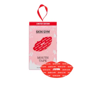 SKIN GYM Holiday Mouth Tape - LIMITED EDITION Red Cult Favorite for Deeper Sleep & Refreshed Wake-ups in Giftable Ornament Perfect Gift for the Holidays