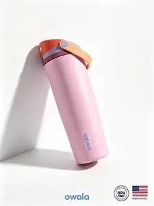 Owala 32oz  Leak Proof Insulated Water Bottle, Double Wall Vacuum Stainless Steel Travel Mug, Push Button Lid, Cup Holder Friendly for Car Commute, Office, School & Daily Use#stainlesssteelwaterbottle #bpafree #everydaycarry #gymwaterbottle #officemug out