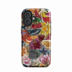 Blunt Beaded-Look Printed Case for iPhone 17 16 15 14 Pro Max | Realistic Bead Pattern Aesthetic Cover | Colorful Coastal & Fruit Graphic Phone Case
