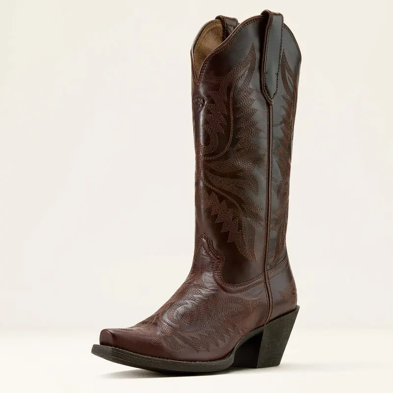 ARIAT Round Up Collins Western Boot ( MAHOGANY )