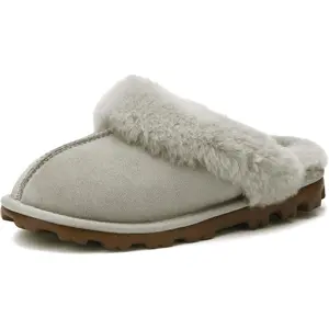 Women'S Genuine Australian Sheepskin Slippers, 100% Shearling, 8Mm Memory-Foam, Hard Bottom Slipper