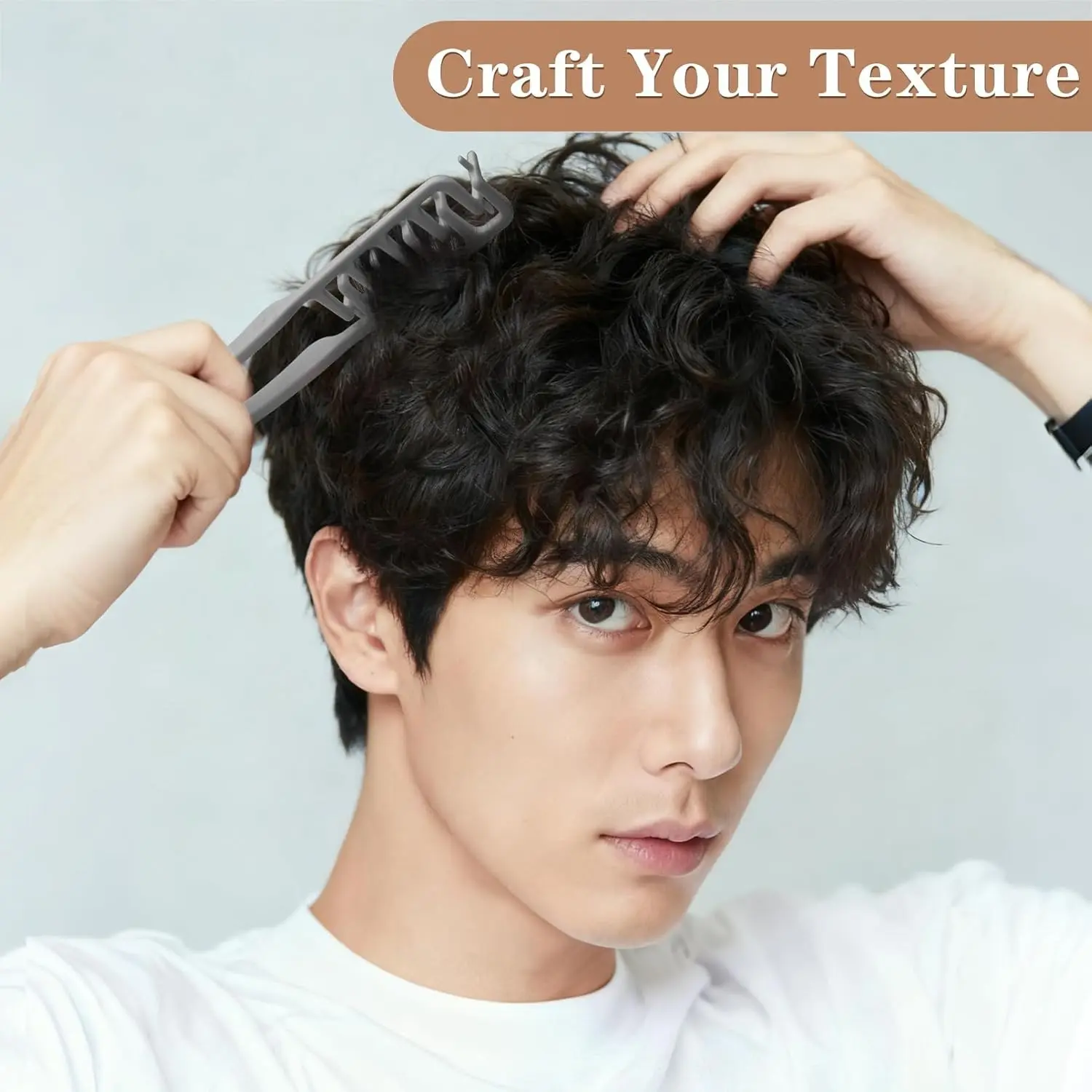 Voluminous Hair Care Comb, Secure Grip, Adds Root Volume, Fine Teeth Design, Non-Slip Hold, Styling Brush for All Hair Types