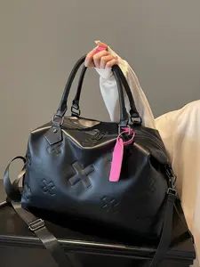 Fashion Embossed Handbag, Dry-Wet Separation, Multi-Purpose Women's Shoulder Gym Bag, Embellished Shoulder Bag, Casual Commuter Bag, & Colors, Synthetic Leather Material