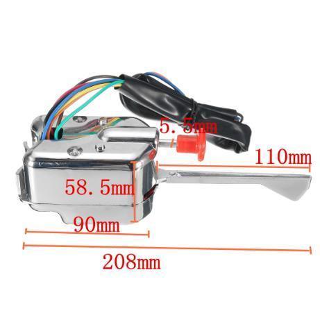 Chrome 12V Universal Street Hot Rod Turn Signal Switch For FORD BUICK GM US