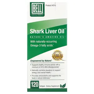 Bell Lifestyle Shark Liver Oil, 120 Softgels