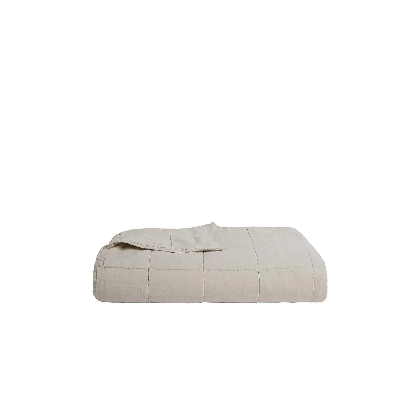 Parachute Linen Box Quilt in Bone Parachute Linen Box Quilt in Bone