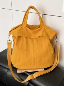 Minimalist Foldable Nylon Crossbody Bag Multi Wear Design Versatile for Daily Outings Short Trips