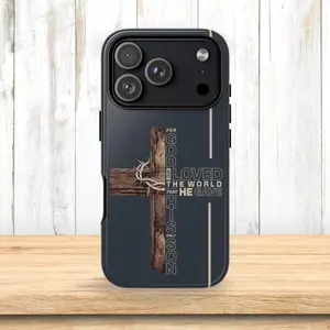 John 3 16 Phone Case Bible Verse Phone Cover Christian Scripture iPhone and Samsung Phone Case For Iphone 17 pro max, SamSung and more Phone Cases Phone Cover Hard Case Tough 2-piece Phone Case