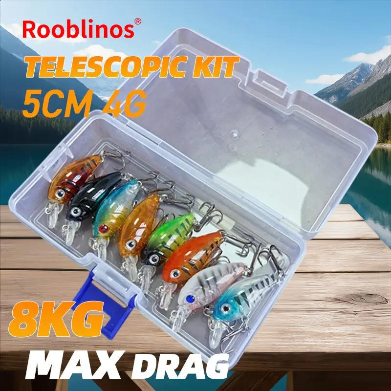 Micro Crankbait 4g 5cm,Freshwater Mini Hard Lures,Realistic Wobble Action,High Carbon Sharp Treble Hooks,Hook Protector Included,Durable Plastic Construction,Compact Micro Fishing Lures,Bass Trout Perch Bluegill Panfish,Lakes Rivers Ponds Streams Fishing