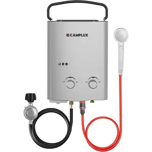 Portable Propane Tankless Water Heater for Camping Shower – Instant Hot Water Outdoor with CSA Safety Protection, 1.32 GPM 34,000 BTU CAMPLUX AY132 Multifunction
