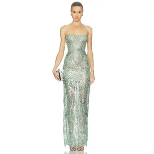 Bronx and Banco Giselle Maxi Dress in Sage