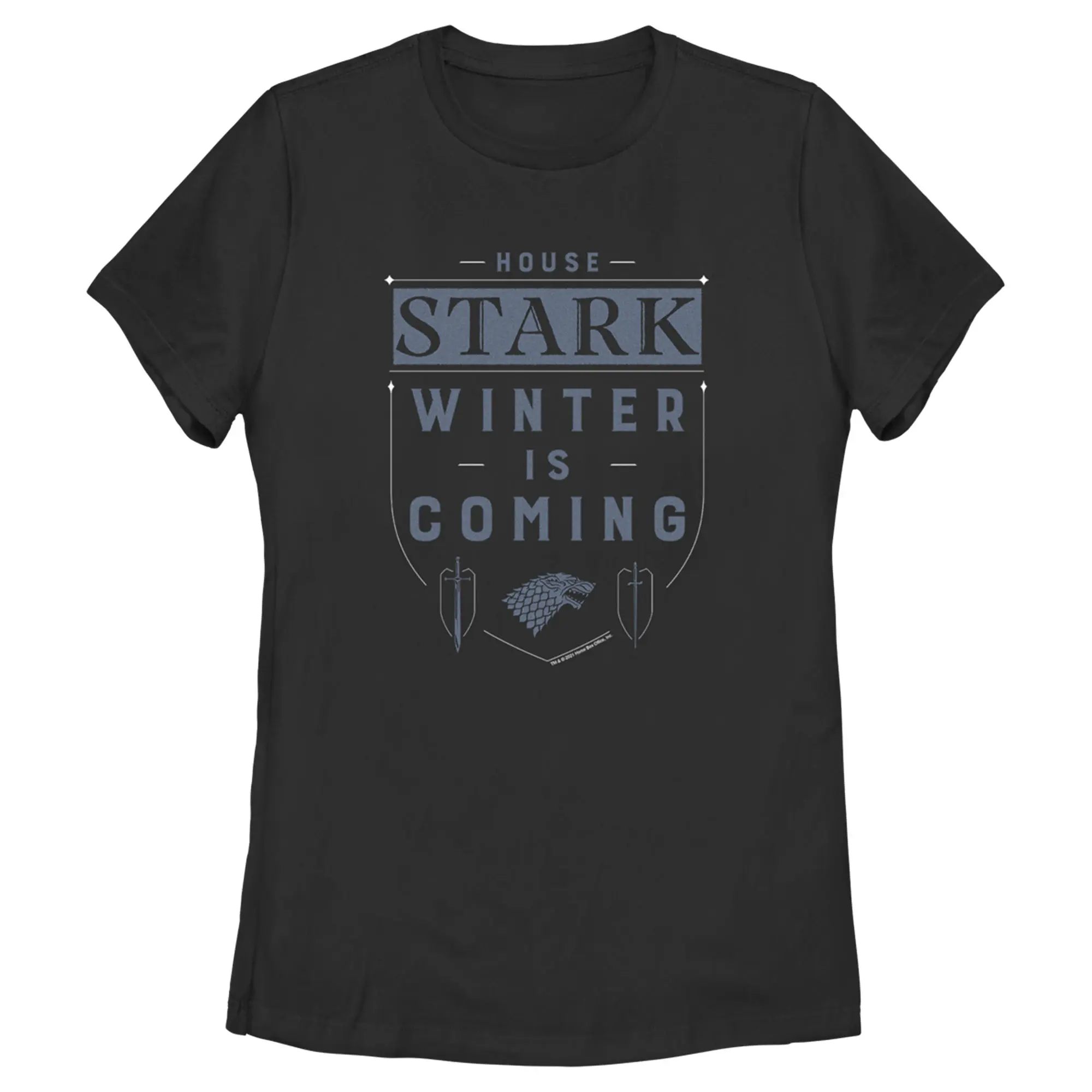 Women's Game of Thrones Winter Is Coming House Stark Badge T-Shirt