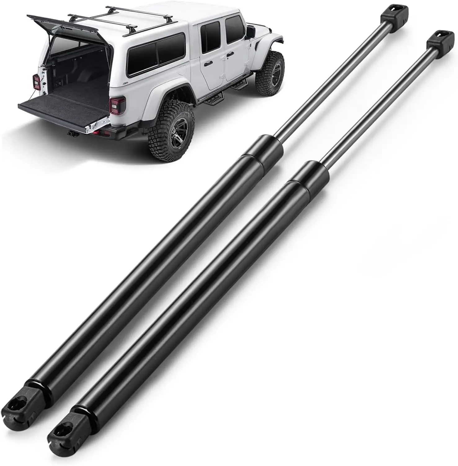Rear Window Struts for Jeep Wrangler TJ 1997-2006, AVM 16403 Rear Back Glass Shocks Lift Supports Fits Wrangler with Hard Top, Replacement OEM 55076310AD 55076310AB, 2 Pcs