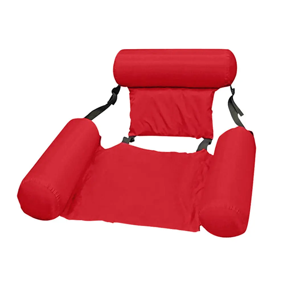 Foldable Inflatable Floating Hammock, Hammock Seat for Water Relaxation (Silver Jewelry Accessory Derivative)