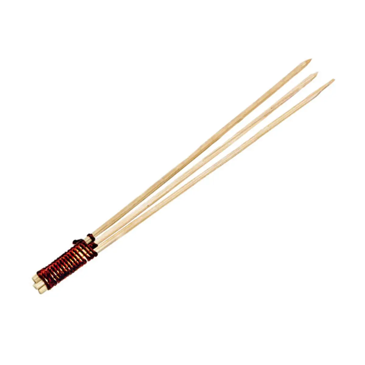 Packnwood Natural Bamboo Barbecue Skewers - 3.14 in 3-Prong Kitchenware with Tied End, Disposable Utensils for Grilling Hot Food, Cold Food, Fashionable Use