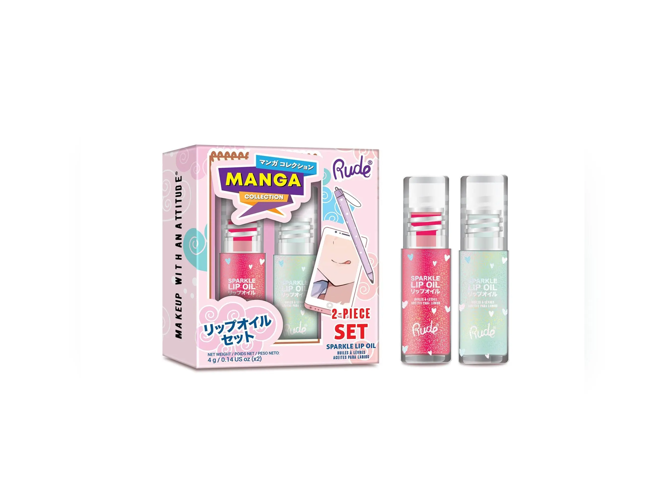 Manga Collection Sparkle Lip Oil Duo Hydrating Moisturize