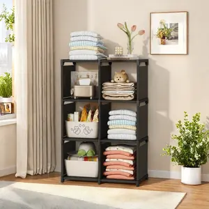 Black Storage rack Bookcase Storage - Standing Floor Shelf for Living Room, Office, Bedroom Furniture