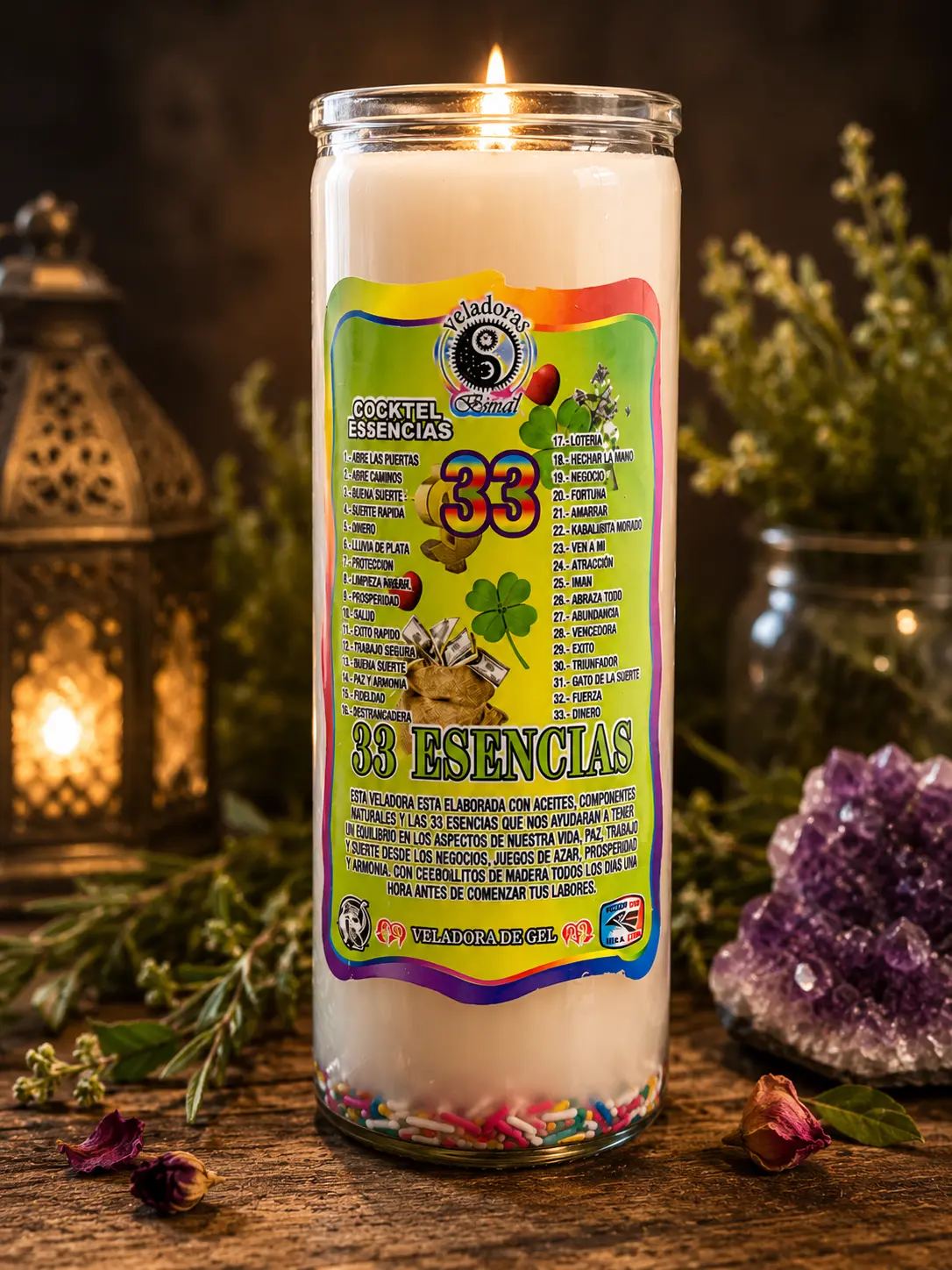 33 Esencias, Veladora de Gel.