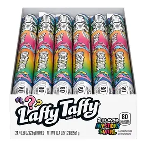 Laffy Taffy Rope Candy, Mystery Swirl, 0.81 Ounce Ropes, 2 Flavor (Pack of 24)