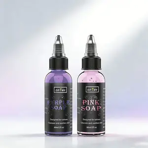 NISIMP Tattoo Soap – Ultra-Concentrated Foam Cleanser (2.03 oz) – Gentle, Non-Irritating, Vegan Tattoo Cleaning Solution for Pre & Aftercare – Purple & Pink Formula for Artists & Beginners