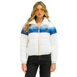 5 STRIPE APRES JACKET - GLOSSY WHITE // BLUE STRIPES