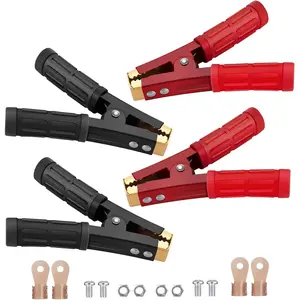 4 count  Jumper  Clamps, Heavy Duty Pure Copper   Clamps, 500-1000A   Clamps, Jumper  Ends Suitable for All Kinds of  and
