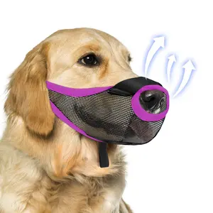Pet dog muzzle mask to prevent random mouth movements; mouth cover to prevent barking and biting; breathable mesh for easy breathing; specially designed for preventing licking of the mouth