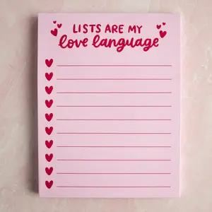 Lists Are My Love Language Notepad