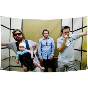 Chaoggod Hangover Flag, 3x5ft Movie Scene Why can't we Remember a God Damned Thing Funny Banner Tapestry for College Dorm Man Cave Bedroom Decoration